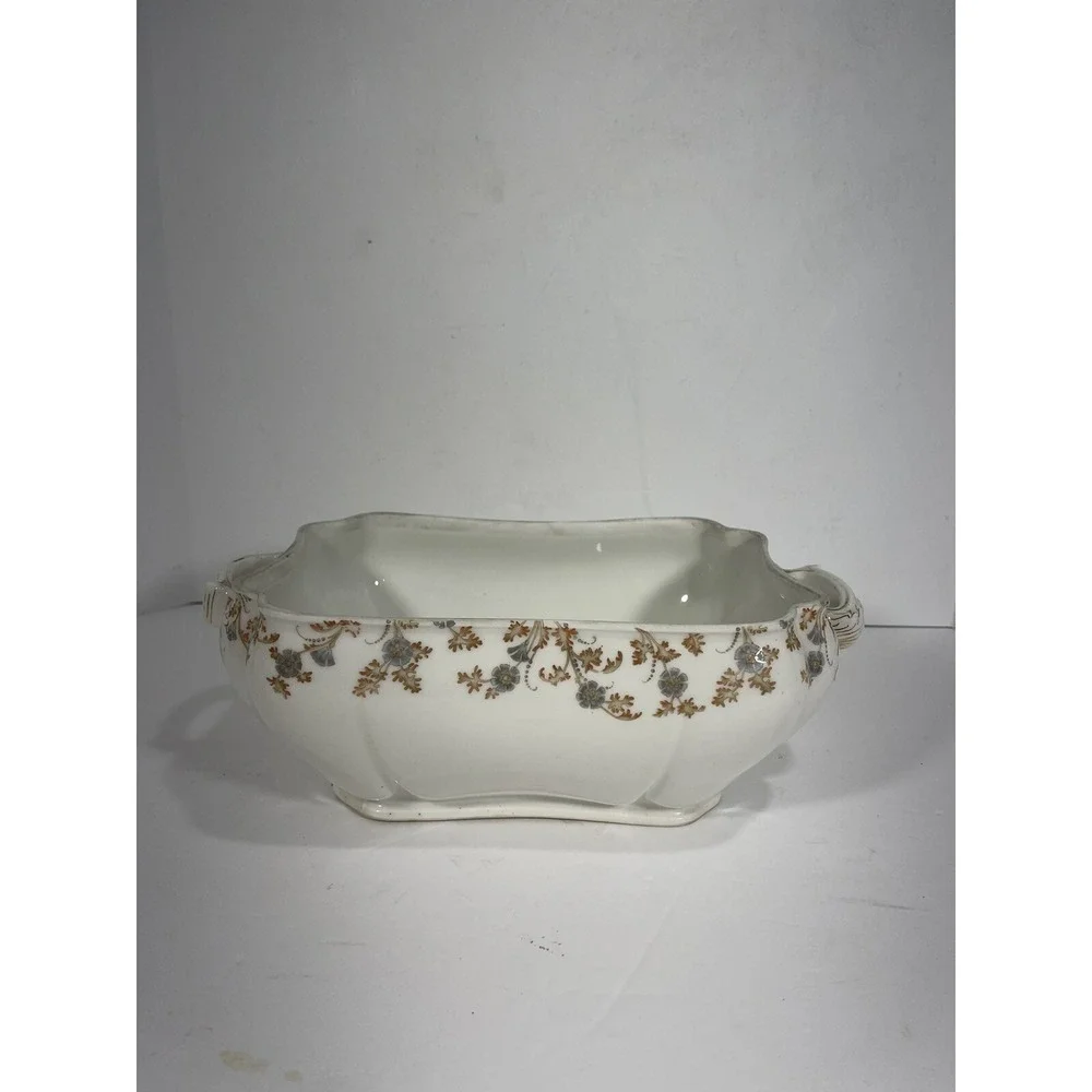 Haviland Limoges Rectangular Tureen With Lid Bowl  Fine Bone Shleiger Depose‎